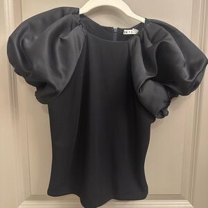 Alice + Olivia Olivia Civi Bubble Sleeve Black To… - image 1